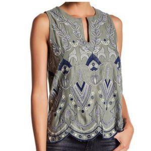 Lucky Brand Embroidered Tank Top